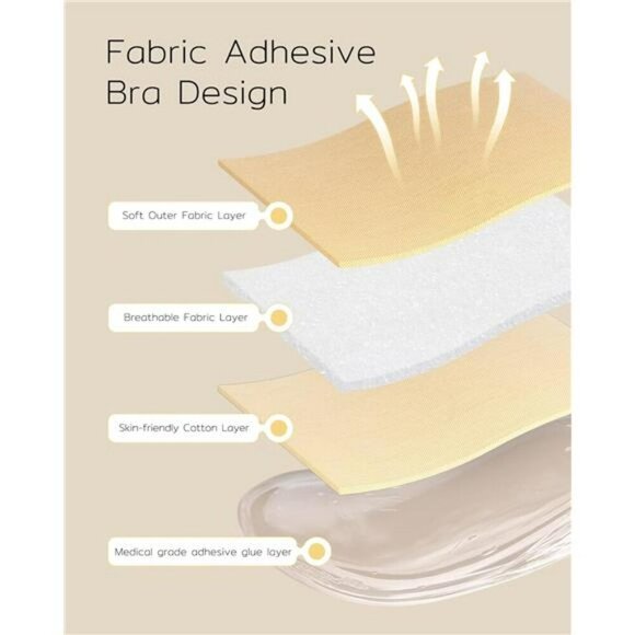 Niidor Strapless Sticky Bra Push Up Silicone Invisible Bra for Backless Dress - Picture 6 of 7